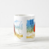 Mug Cardinal rouge de Noël primitif de pays occidental (Centre)