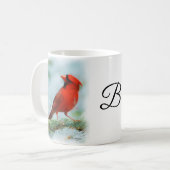 Mug Cardinal rouge impression personnalisée (Devant gauche)