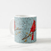 Mug Cardinal rouge, l'oiseau de Noël (Devant gauche)