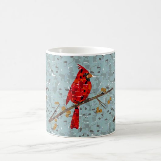 Mug Cardinal rouge, l'oiseau de Noël (Centre)