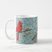 Mug Cardinal rouge, l'oiseau de Noël (Gauche)