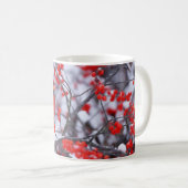 Mug Cardinal rouge mâle, Hiver, IL (Devant droit)