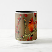 Mug Cardinal rouge mâle perché, IL (Centre)