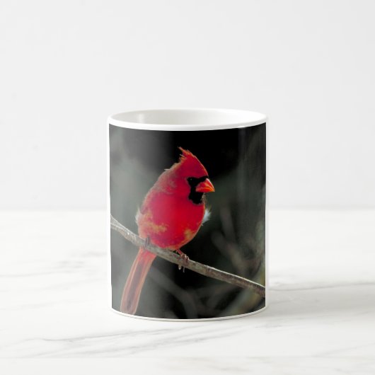 Mug Cardinal rouge perché sur une branche d'arbre (Centre)