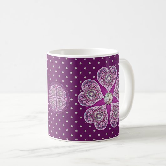 Mug Cardinal rouge Rosace (Devant droit)