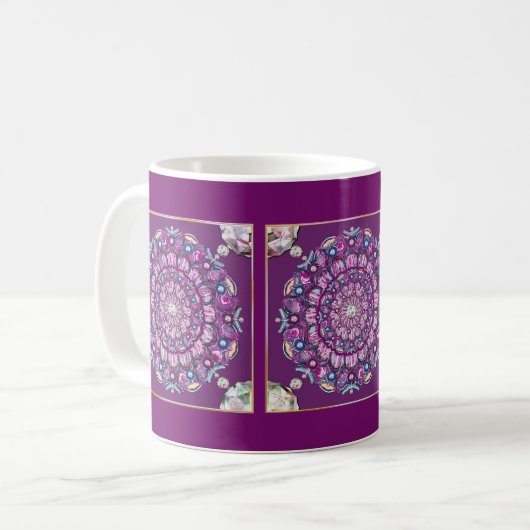 Mug Cardinal rouge Rosace (Devant gauche)