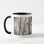 Mug cardinal rouge - scène d'hiver (Gauche)