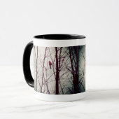 Mug cardinal rouge - scène d'hiver (Devant gauche)