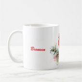 Mug Cardinal sur une branche de sapin (Gauche)