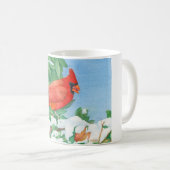 Mug Cardinal sur une brousse enneigée (Devant droit)