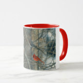 Mug Cardinaux aquarelle d'hiver (Devant droit)