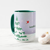 Mug Cardinaux d'hiver Salutations de Noël