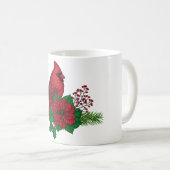Mug Cardinaux rouges sur décoration de Noël (Devant droit)