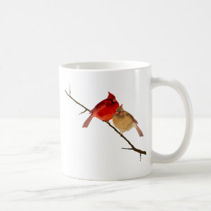 Mug cardinaux sur une branche