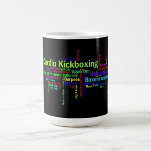 Mug Cardio- nuage de mot de Kickboxing