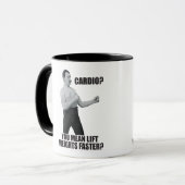 Mug Cardio - Poids de levage plus rapide - Homme trop  (Devant gauche)