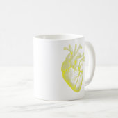 Mug Cardiologue cardiaque anatomique Docto de l'école  (Devant droit)