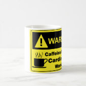 Mug Cardiologue d'avertissement de caféine (Centre)