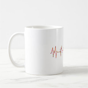 Mug Cardiologue Hearbeat EKG ECG Cardiac Cardiologie