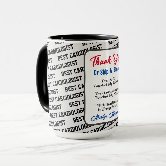 Mug Cardiologue Merci (Devant gauche)