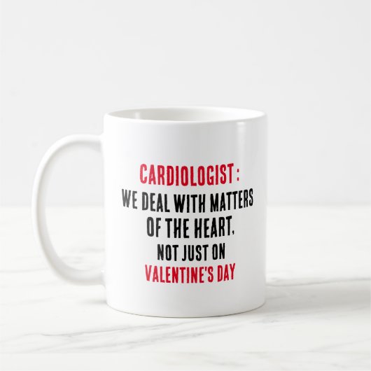 Mug Cardiologue Nous traitons des questions du coeur (Gauche)