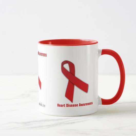 Mug Cardiopathie Ruban rouge (Droite)