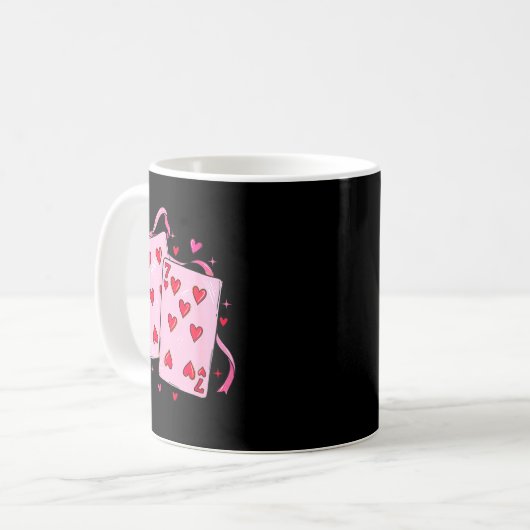 Mug Cards Valentine Meme 6 Coquette Bow Funny Gift Tee (Devant gauche)