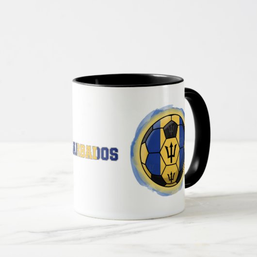 Mug Caribbean Futbol – Édition Barbade (Devant droit)