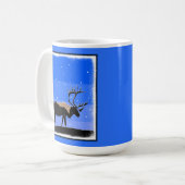 Mug Caribou en hiver - Art original de la faune (Devant gauche)