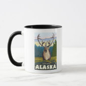 Mug Caribou en pleine nature - Skagway, Alaska (Gauche)