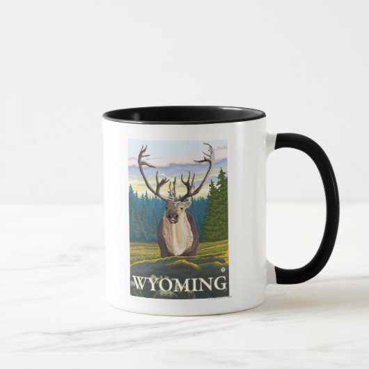 Mug Caribou en pleine nature - Wyoming (Droite)