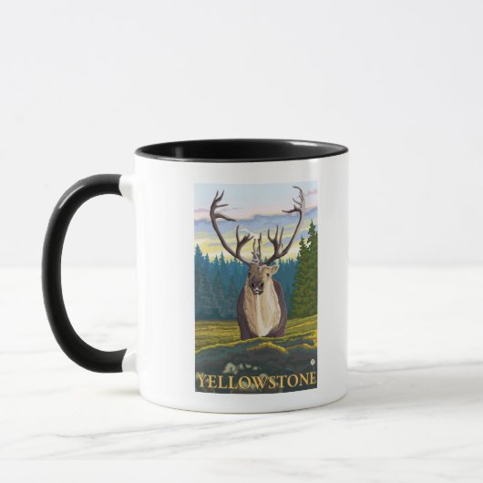 Mug Caribou en pleine nature - Yellowstone National (Gauche)