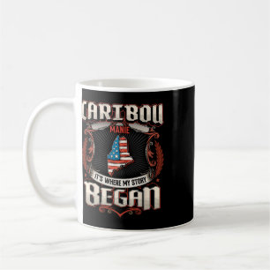 Mug Caribou Maine Drapeau États-Unis Jour de l'Indépen