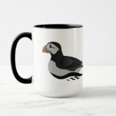 Mug Caricature adorable en nage de Puffin Atlantique (Gauche)