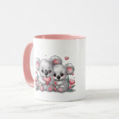 Mug Caricature adorée Koala Coeurs Saint Valentin (Devant gauche)