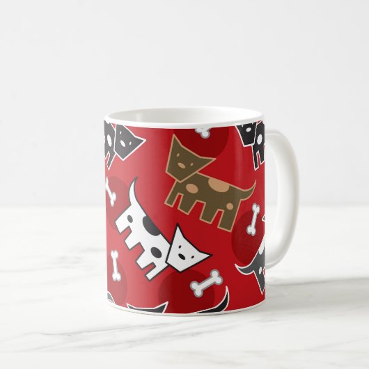 Mug Caricature amusante Chiens tachetés Chiens Chiens (Devant droit)