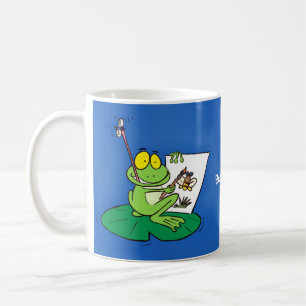 Mug Caricature amusante de grenouille verte