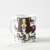Mug Caricature anglaise Springer Spaniel Liver Tri (Devant gauche)