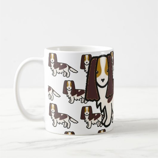 Mug Caricature anglaise Springer Spaniel Liver Tri (Gauche)