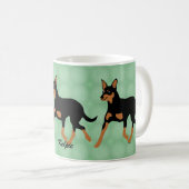 Mug Caricature Australian Kelpie Trotting 2 (Devant droit)
