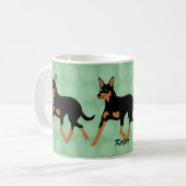 Mug Caricature Australian Kelpie Trotting 2 (Devant gauche)