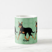 Mug Caricature Australian Kelpie Trotting 2 (Centre)