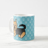 Mug Caricature Bleu Et Tan Terrier Australien (Devant gauche)
