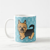 Mug Caricature Bleu Et Tan Terrier Australien (Gauche)