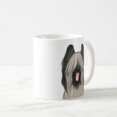 Mug Caricature de Briard de chien animal de compagnie  (Devant droit)