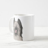 Mug Caricature de Briard de chien animal de compagnie  (Devant gauche)