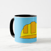 Mug Caricature de Casquette dur jaune (Devant gauche)