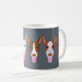 Mug Caricature de Chien Podenco gris (Devant droit)