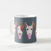 Mug Caricature de Chien Podenco gris (Devant gauche)