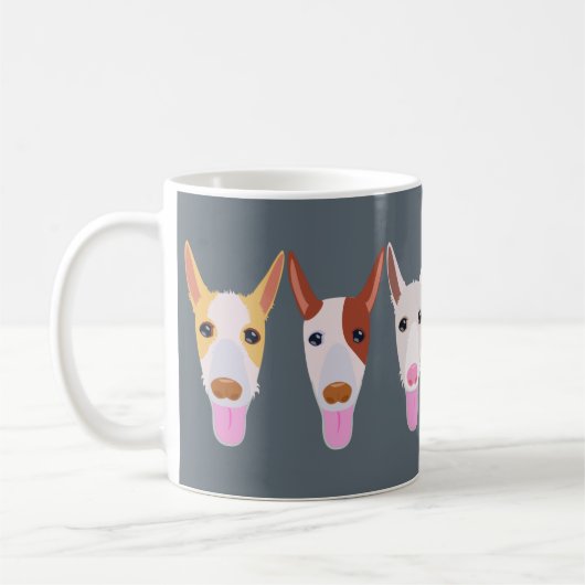 Mug Caricature de Chien Podenco gris (Gauche)